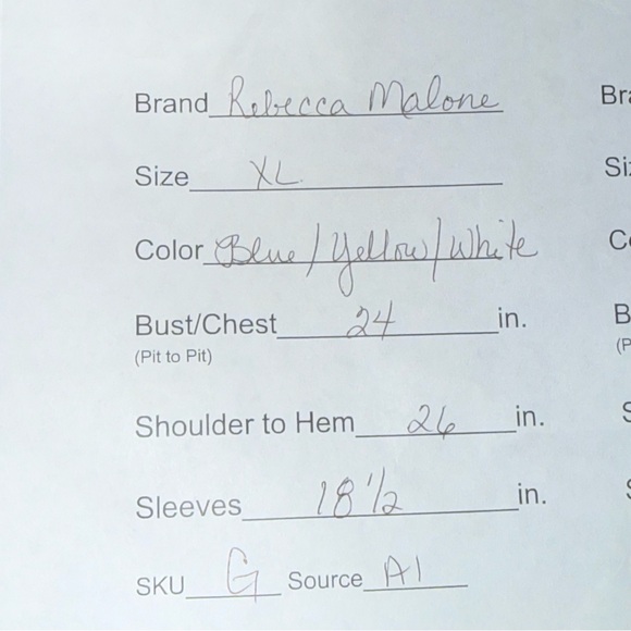 Rebecca Malone Blue Aqua Tie Dye Boho Tunic Top XL 100% Cotton - Picture 7 of 7